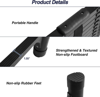 Foldable Aluminum Telescopic Ladder, Multifunction Extension Ladder with Dual Triangular Stabilizers