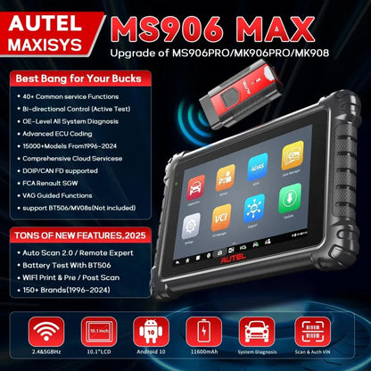 Autel MS906MAX 2026 Pro: All-Systems Diagnostic Tool