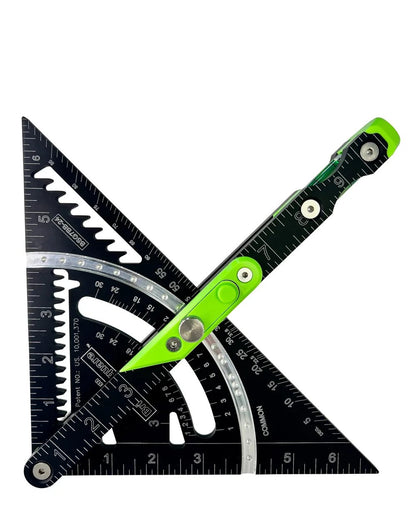 7'' Britton Square-Black/Green-Rafter Square